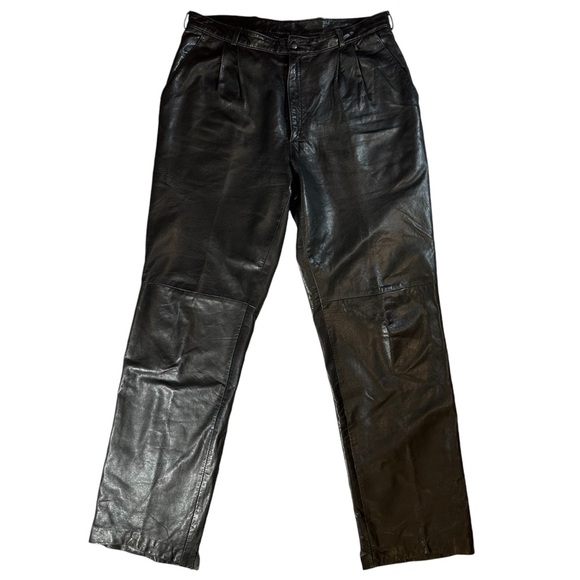 Vintage North Beach Leather - Michael Hoban Black Lambskin Pants- Men’s Size 34 - Picture 2 of 15